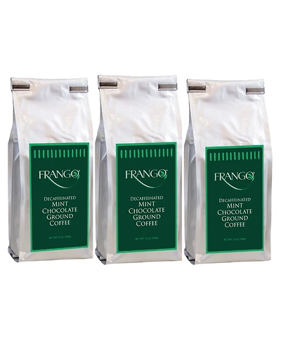 Frango Chocolates Decaf Chocolate Mint 12 oz Ground Coffee, 3 Pack
