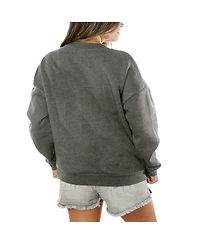 Gameday Couture Women's Charcoal Las Vegas Raiders Long Weekend Premium Fleece Drop Shoulder Pullover Sweatshirt