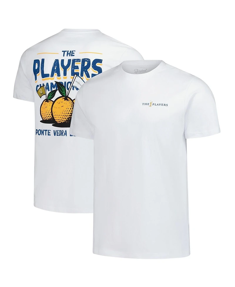 Barstool Golf Men's White The Players Florida Orange Garment Dyed T-Shirt