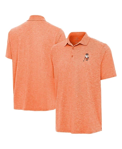 Antigua Men's Heather Orange Clemson Tigers Golfer Par 3 Polo Shirt
