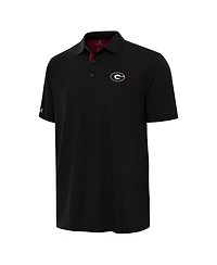 Antigua Men's Black/Red Georgia Bulldogs Era Polo Shirt