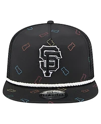 New Era Men's Black San Francisco Giants Gummy Golfer Trucker Adjustable Hat