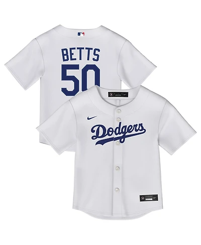 Outerstuff Toddler Mookie Betts White Los Angeles Dodgers Replica 2.0 Player Jersey
