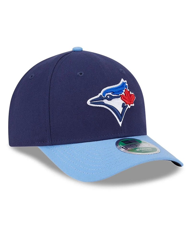 New Era Men's Navy/Powder Blue Toronto Blue Jays Player Replica 9FORTY Adjustable Hat