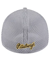 New Era Men's Gray Pittsburgh Pirates Linear 39THIRTY Flex-Fit Hat