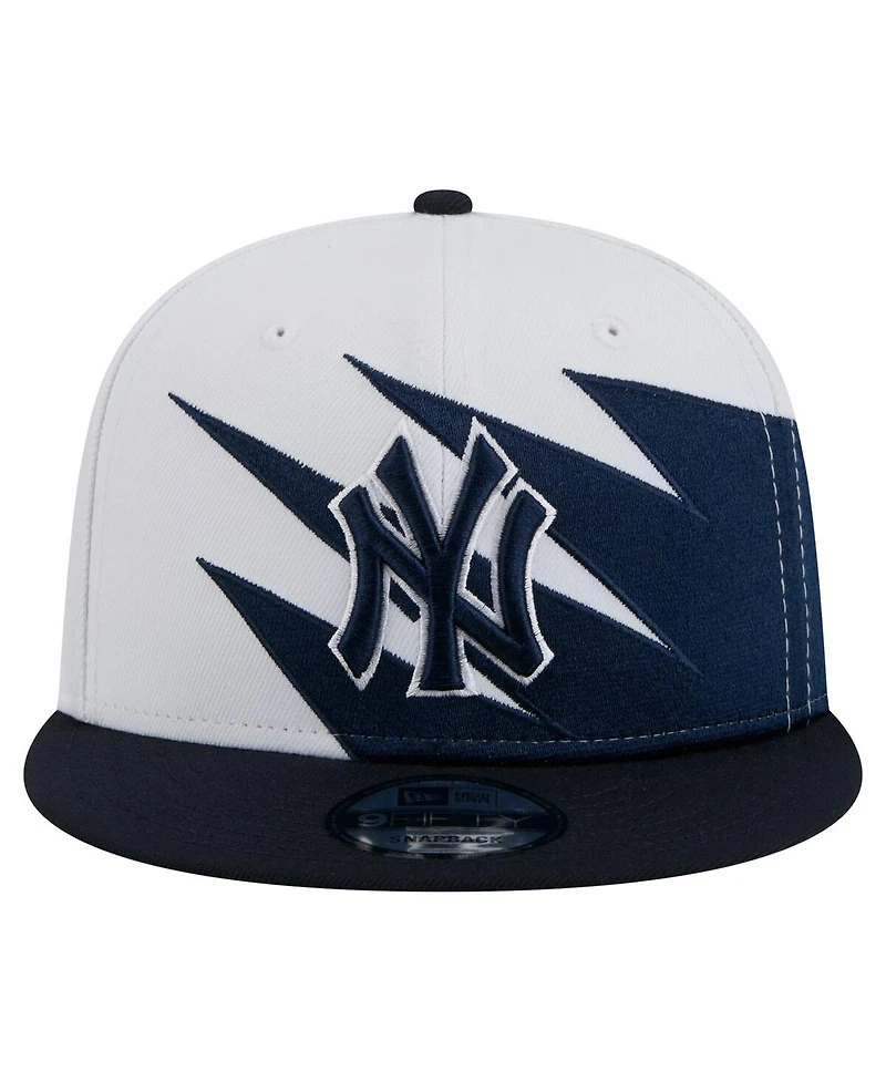 New Era Men's Navy/White New York Yankees Jagged 9FIFTY Snapback Hat