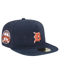 New Era Men's Black Detroit Tigers Championship Side Flag A-Frame 59FIFTY Fitted Hat