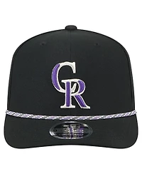 New Era Men's Black Colorado Rockies Multi-Rope 9SEVENTY Stretch-Snap Hat