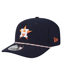 New Era Men's Navy Houston Astros Multi-Rope 9SEVENTY Stretch-Snap Hat