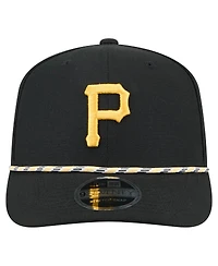 New Era Men's Black Pittsburgh Pirates Multi-Rope 9SEVENTY Stretch-Snap Hat