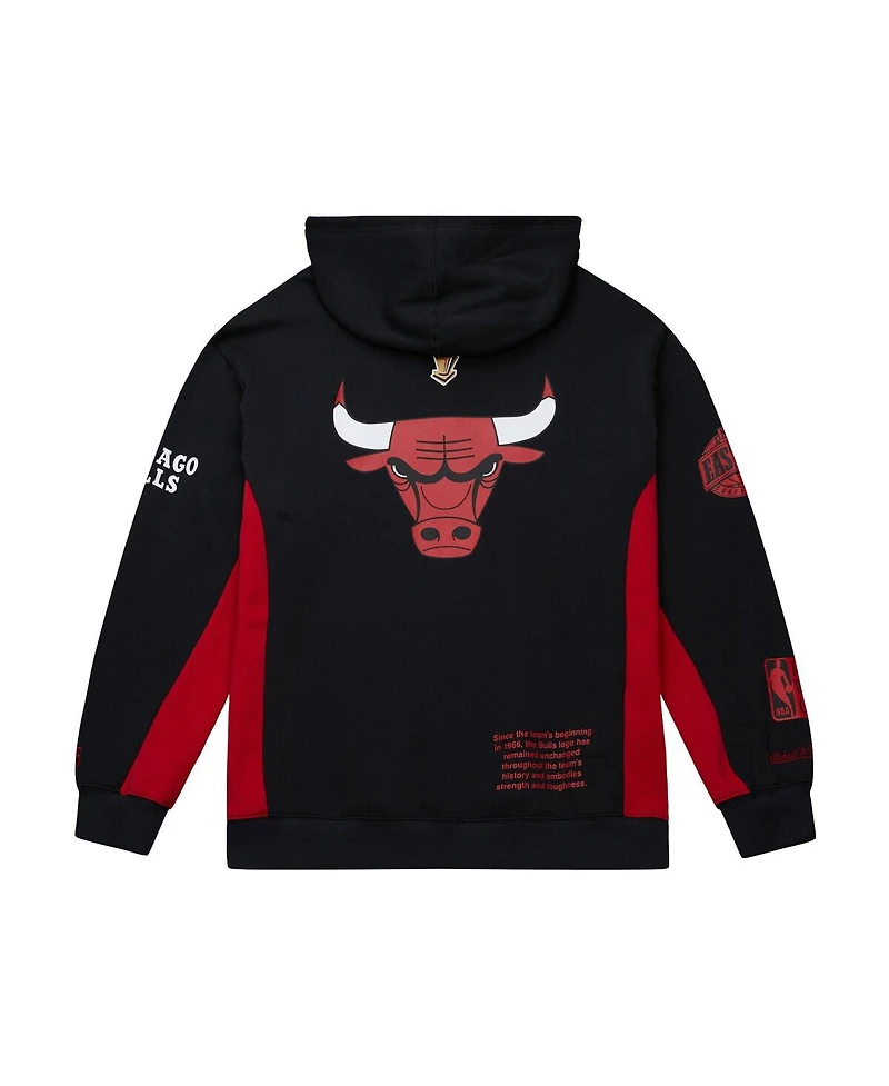Mitchell & Ness Men's Black Chicago Bulls Hardwood Classics Team Origins Fleece Pullover Hoodie