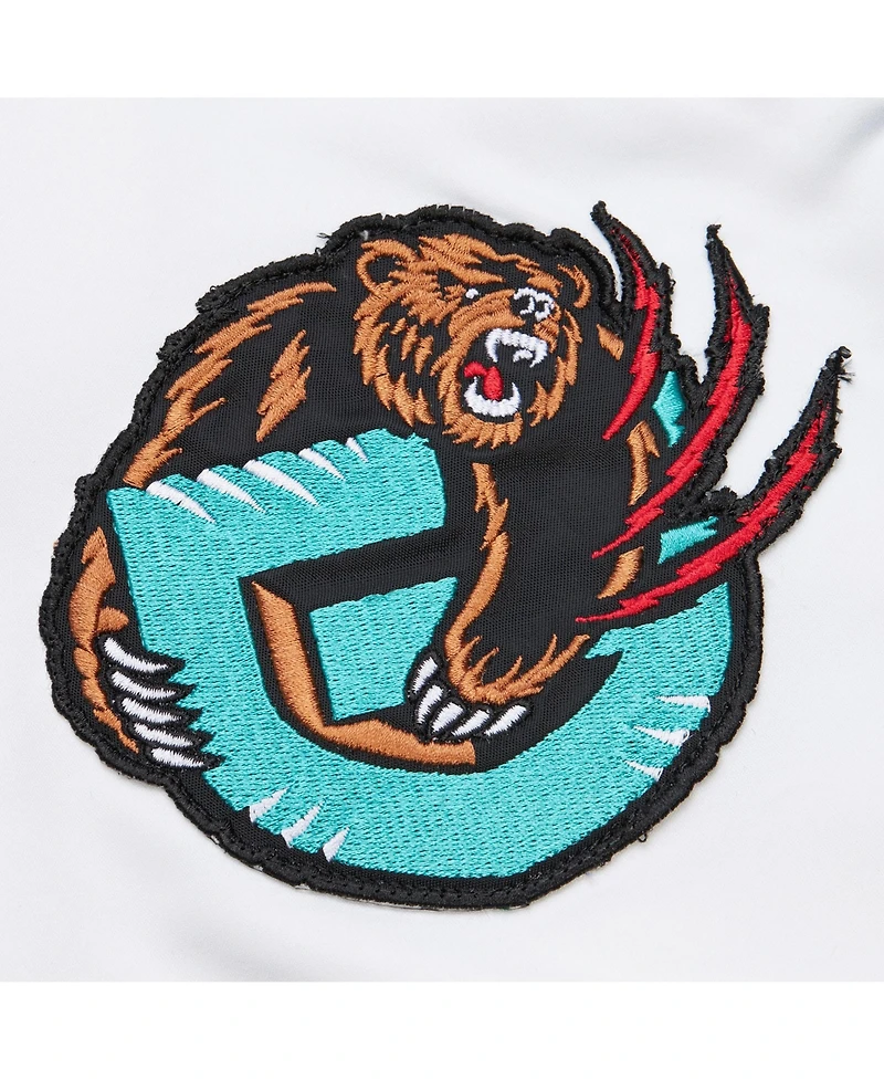 Mitchell & Ness Men's White Memphis Grizzlies Hardwood Classics Nights Team Leader Satin Full-Zip Jacket