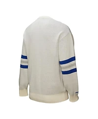 Mitchell & Ness Men's Cream Los Angeles Dodgers Retro Pullover Sweater