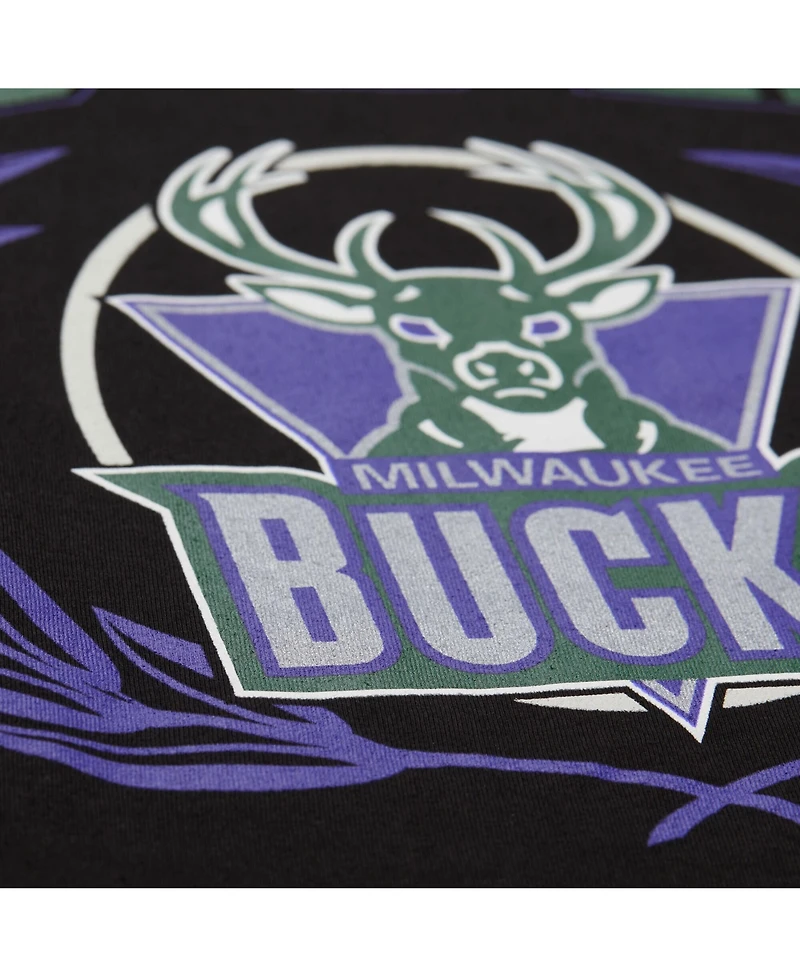 Mitchell & Ness Men's Black Milwaukee Bucks Nba x Michelob Ultra Rewind Ii T-Shirt
