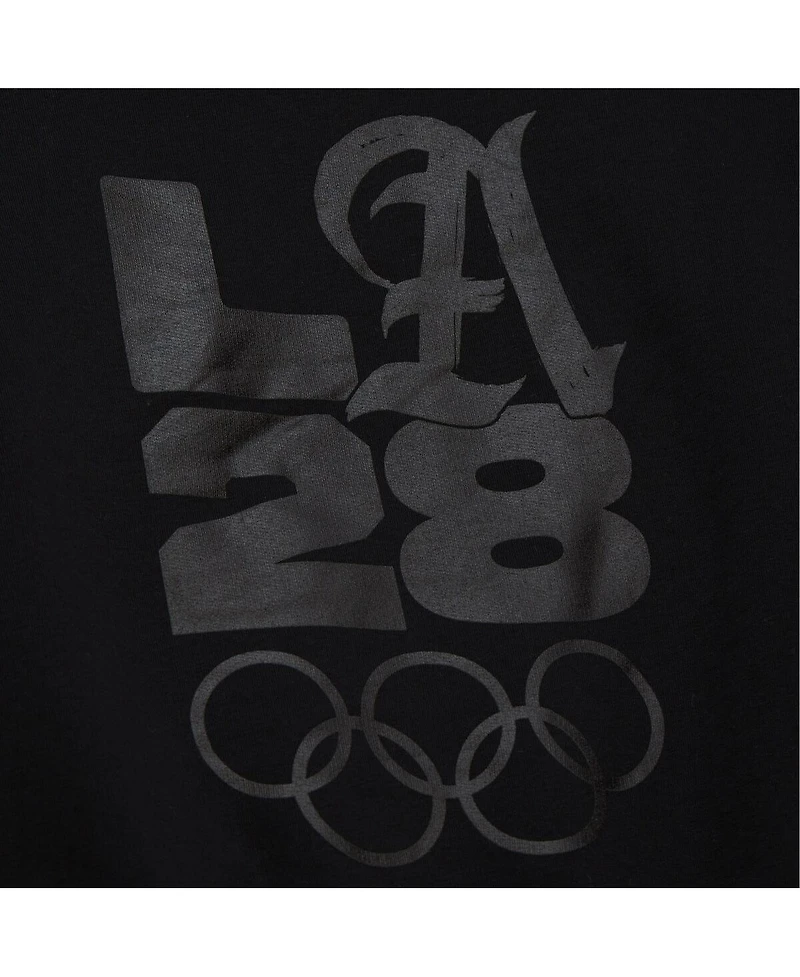 Mitchell & Ness Women's Black LA28 French Terry Pullover Hoodie