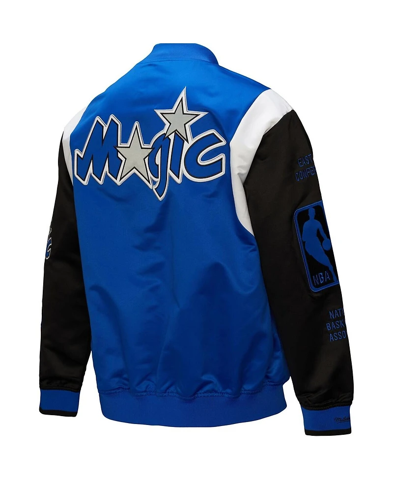 Mitchell & Ness Men's and Women's Blue Orlando Magic Vintage Team Origins Satin Full-Snap Jacket