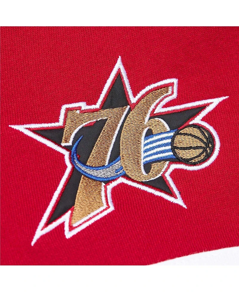 Mitchell & Ness Men's Black Philadelphia 76ers Big Tall Hardwood Classics Head Coach Pullover Hoodie