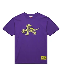 Mitchell & Ness Men's Raptors Purple Toronto Hardwood Classics Neon Nights Premium T-Shirt