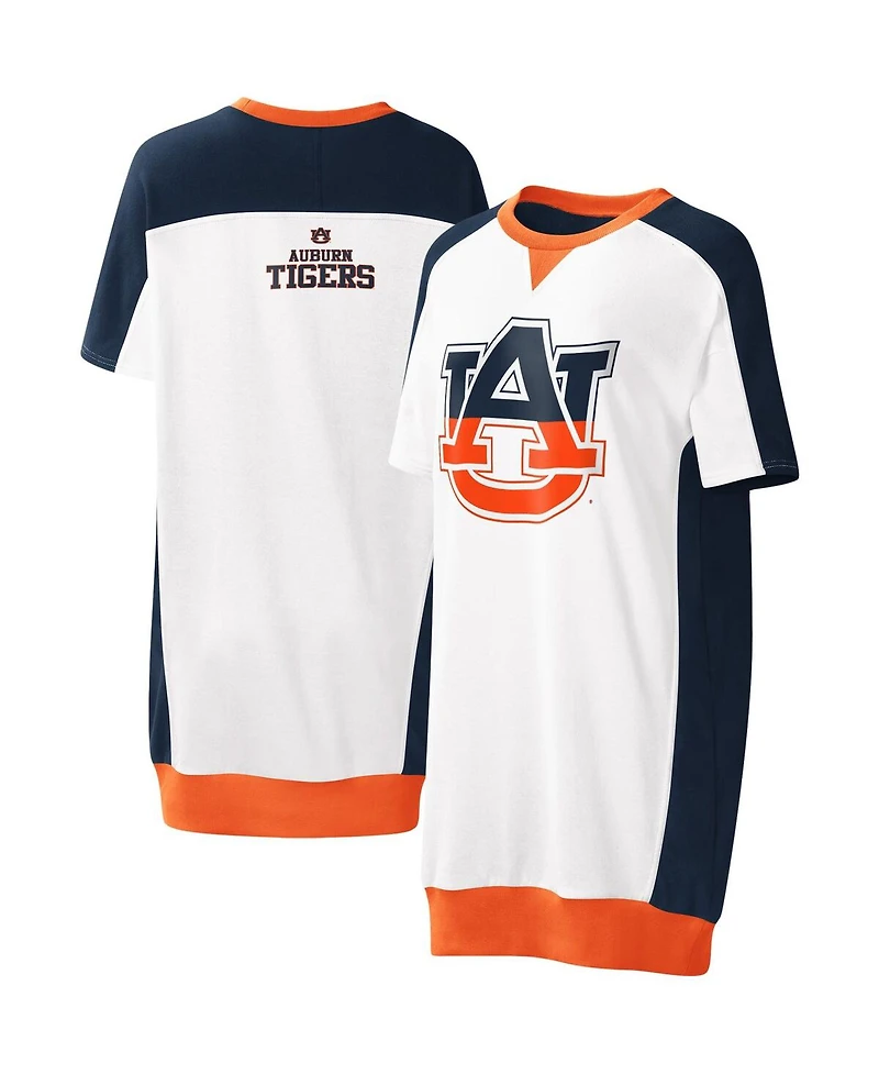 G-iii 4Her by Carl Banks Women's White Auburn Tigers Home Run T-Shirt Dress