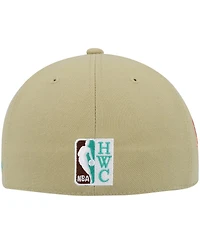 Mitchell & Ness Men's Khaki New Jersey Nets 35th Anniversary Hardwood Classics Malibu Sunrise Fitted Hat