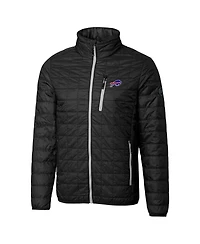 Cutter & Buck Men's Black Buffalo Bills Rainier PrimaLoft Eco Insulated Full-Zip Puffer Jacket