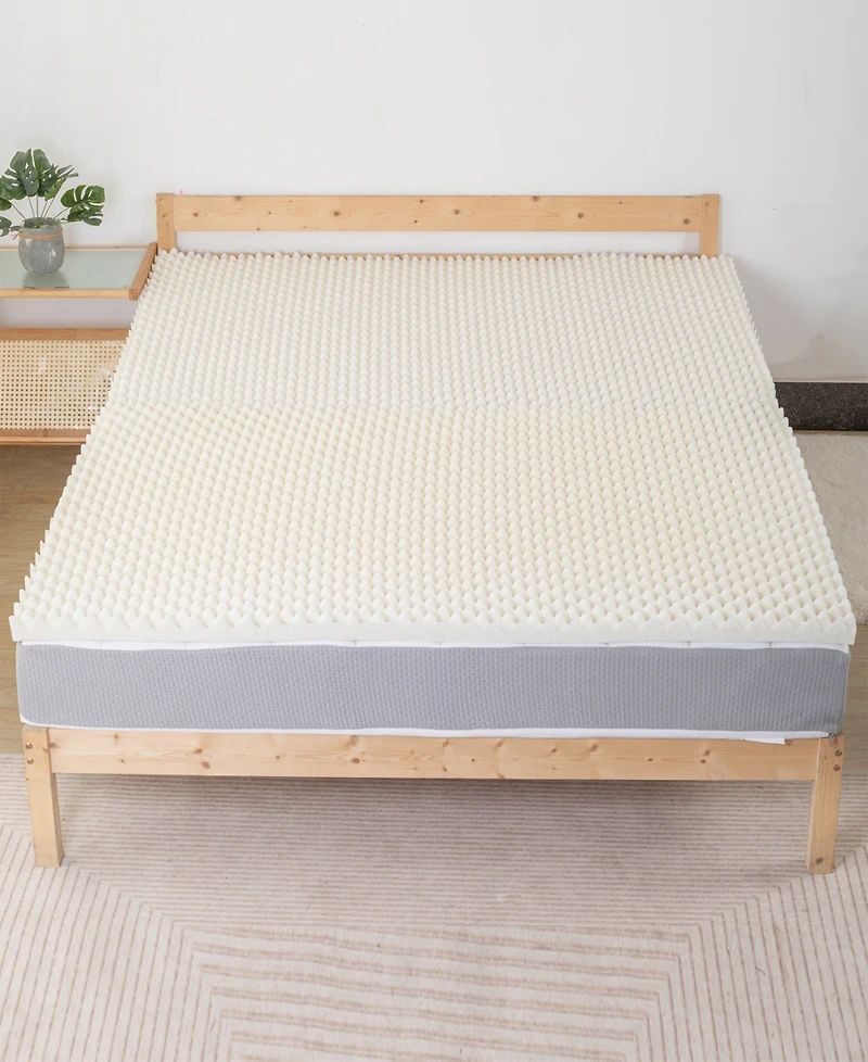 Payton 1" Convoluted Copper-Infused Memory Foam Mattress Topper