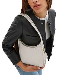 Coach Small Leather Curve Zip Shoulder Bag