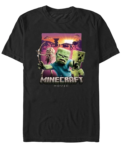 Fifth Sun Men's Minecraft Movie Classic Monsters Short Sleeve T-Shirt