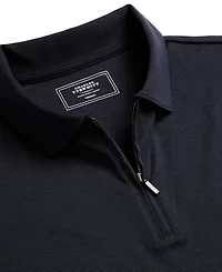 Charles Tyrwhitt Men's Mercerized Cotton Short Sleeve Zipper Polo Shirt