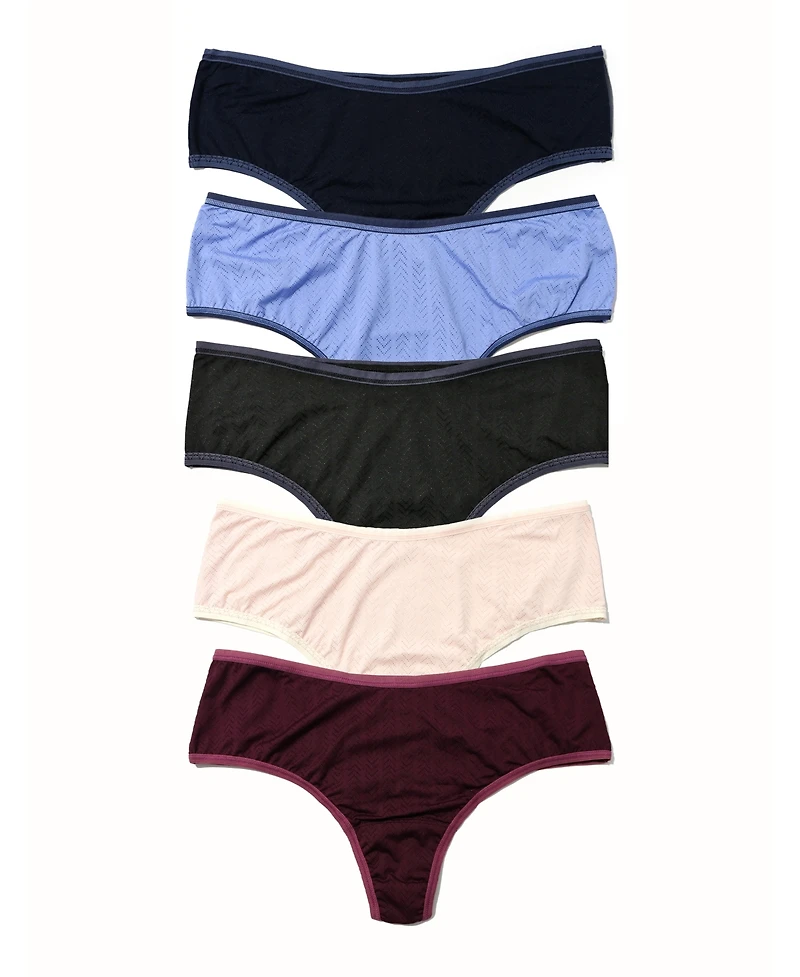 Hanky Panky Women's Move Calm Hi-Rise Thong 5 Pack