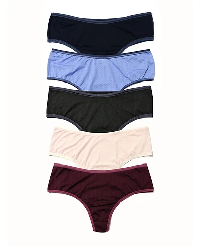 Hanky Panky Women's Move Calm Hi-Rise Thong 5 Pack