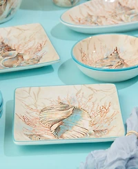 Certified International Escape to the Sea 4-Pc. Dinner Plates, Service For 4