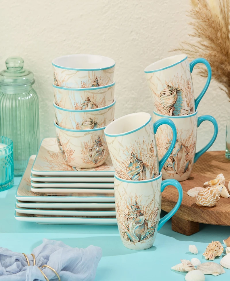 Certified International Escape to the Sea 16-Pc. Dinnerware Set, Service for 4