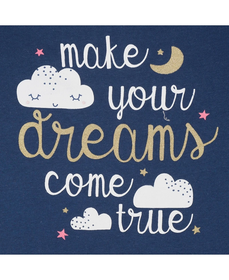 Gerber Baby Girls 4-Piece Snug Fit Cotton Pajamas