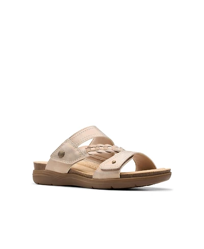 Clarks Women's April Raelyn Slip On Flat Sandals