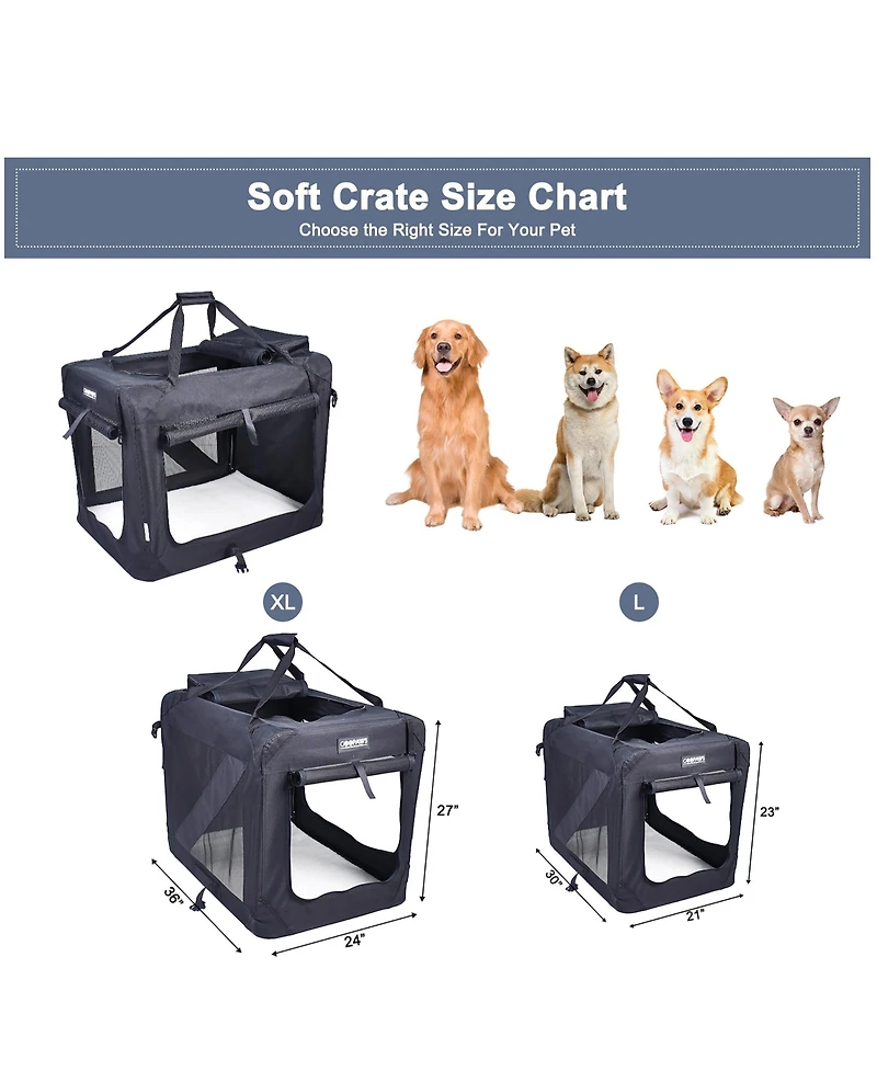 Soft Pet Crate: 30"