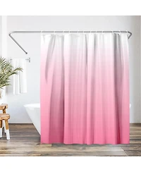 Americanflat 71x74 Ombre Pink Shower Curtain - Water Resistant - Polyester Fabric