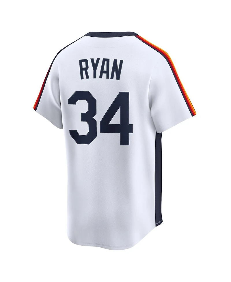 Nike Men's Nolan Ryan White Houston Astros Throwback Cooperstown Collection Limited Jersey