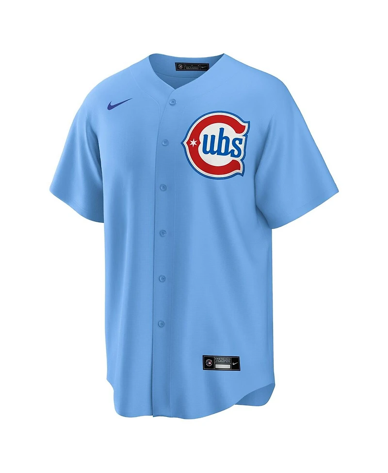 Nike Men's Light Blue Chicago Cubs 2nd Alternate Replica 2. 0 Jersey