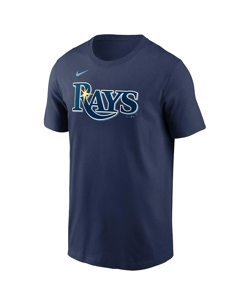 Nike Men's Yandy Diaz Navy Tampa Bay Rays Fuse Name Number T-Shirt