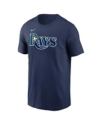 Nike Men's Yandy Diaz Navy Tampa Bay Rays Fuse Name Number T-Shirt