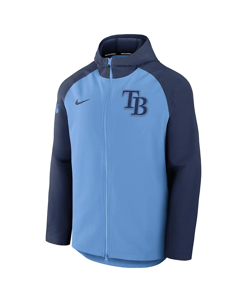 Nike Men's Light Blue/Navy Tampa Bay Rays Authentic Collection Raglan Performance Full-Zip Jacket