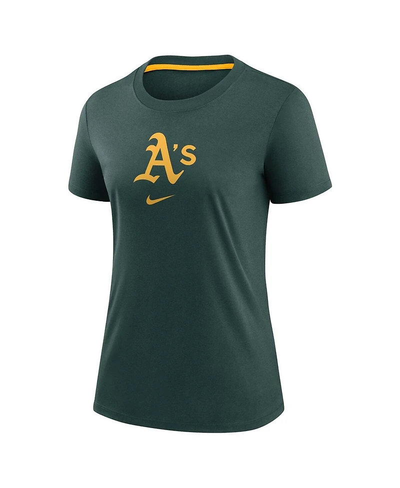 Nike Women's Green Athletics Authentic Collection Early Work Tri-Blend T-Shirt
