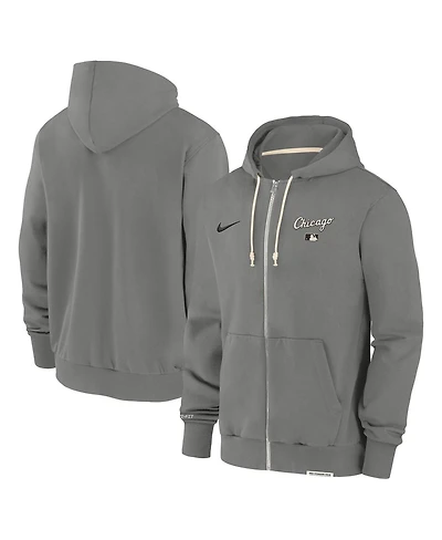 Nike Men's Charcoal Chicago White Sox Authentic Collection Travel Performance Full-Zip Hoodie