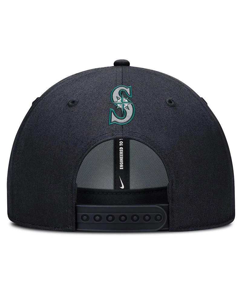 Nike Men's Navy Seattle Mariners Rise Gaberdine Adjustable Hat