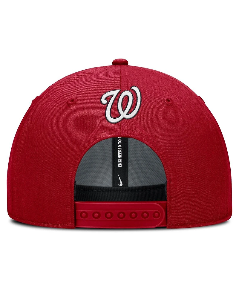 Nike Men's Red Washington Nationals Rise Gaberdine Adjustable Hat