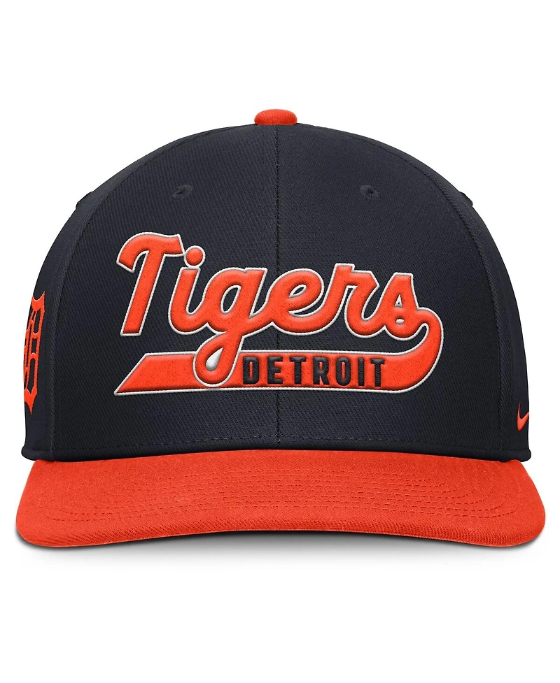 Nike Men's Navy/Orange Detroit Tigers Pro Performance Snapback Hat
