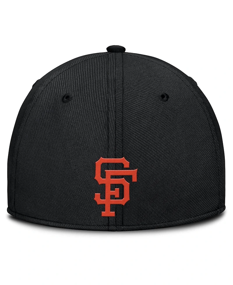 Nike Men's Gray/Black San Francisco Giants Rise Swoosh Performance Flex Hat