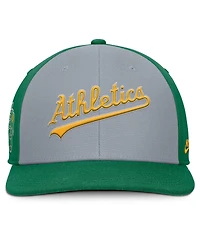 Nike Men's Gray/Green Athletics Pro Performance Snapback Hat