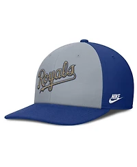 Nike Men's Gray/Royal Kansas City Royals Pro Performance Snapback Hat